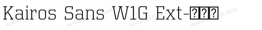 Kairos Sans W1G Ext字体转换